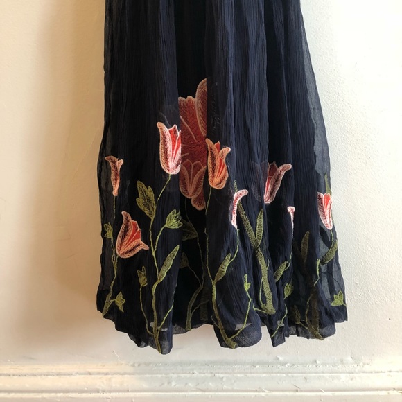 Anthropologie Floral Navy Dress by Floreat - Picture 5 of 8